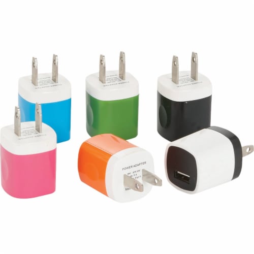 USB Single Wall Outlet Adapter – Assorted Colors