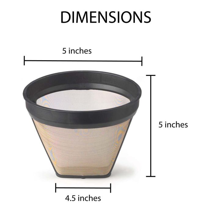 Fino Gold Mesh Coffee Filter for 4-Cup Coffeemakers