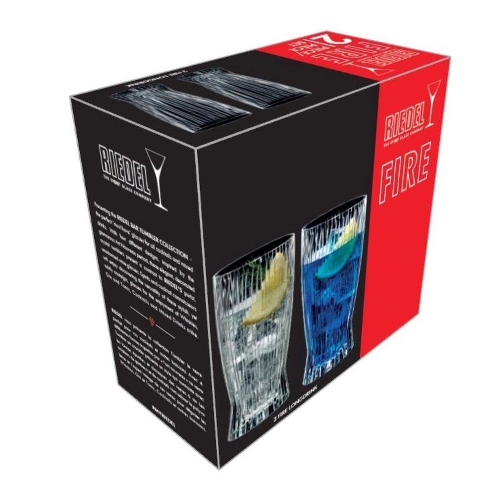 Riedel Tumbler Collection Fire Long Drink Glasses – 13oz. – Set of 2