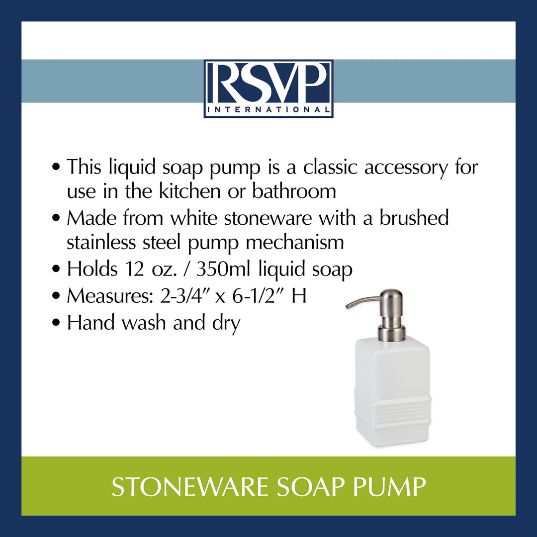 Stonewear Soap Dispenser – White