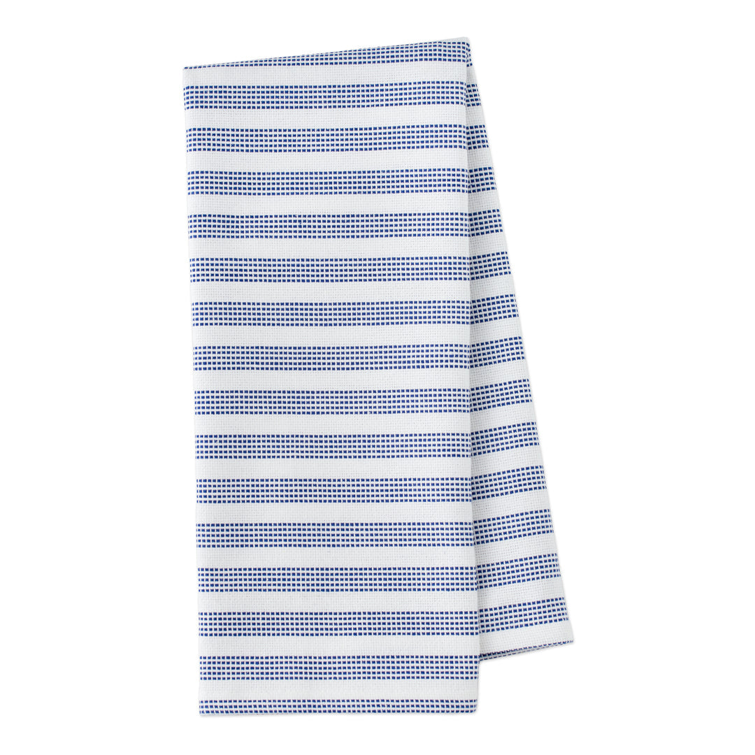 RSVP Woven Dobby Kitchen Towel – 18" x 28" – Blue