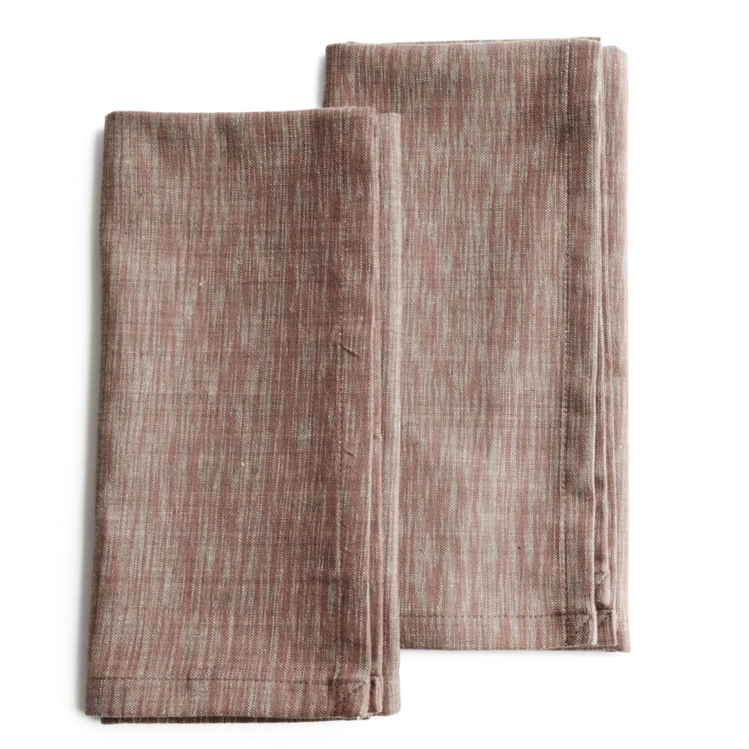 Sustainable Threads Handwoven Organic Cotton Napkins – Darjeeling – 20" x 20" – Set of 2
