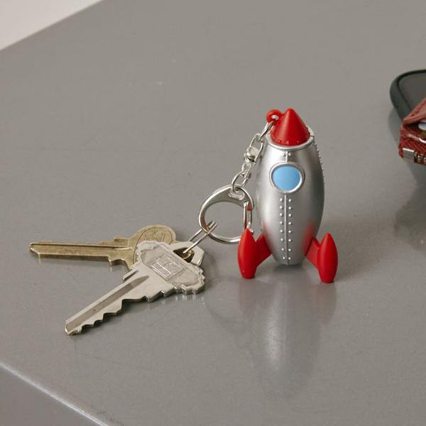 Kikkerland Mini LED Keychain with Sound Effect – Rocket