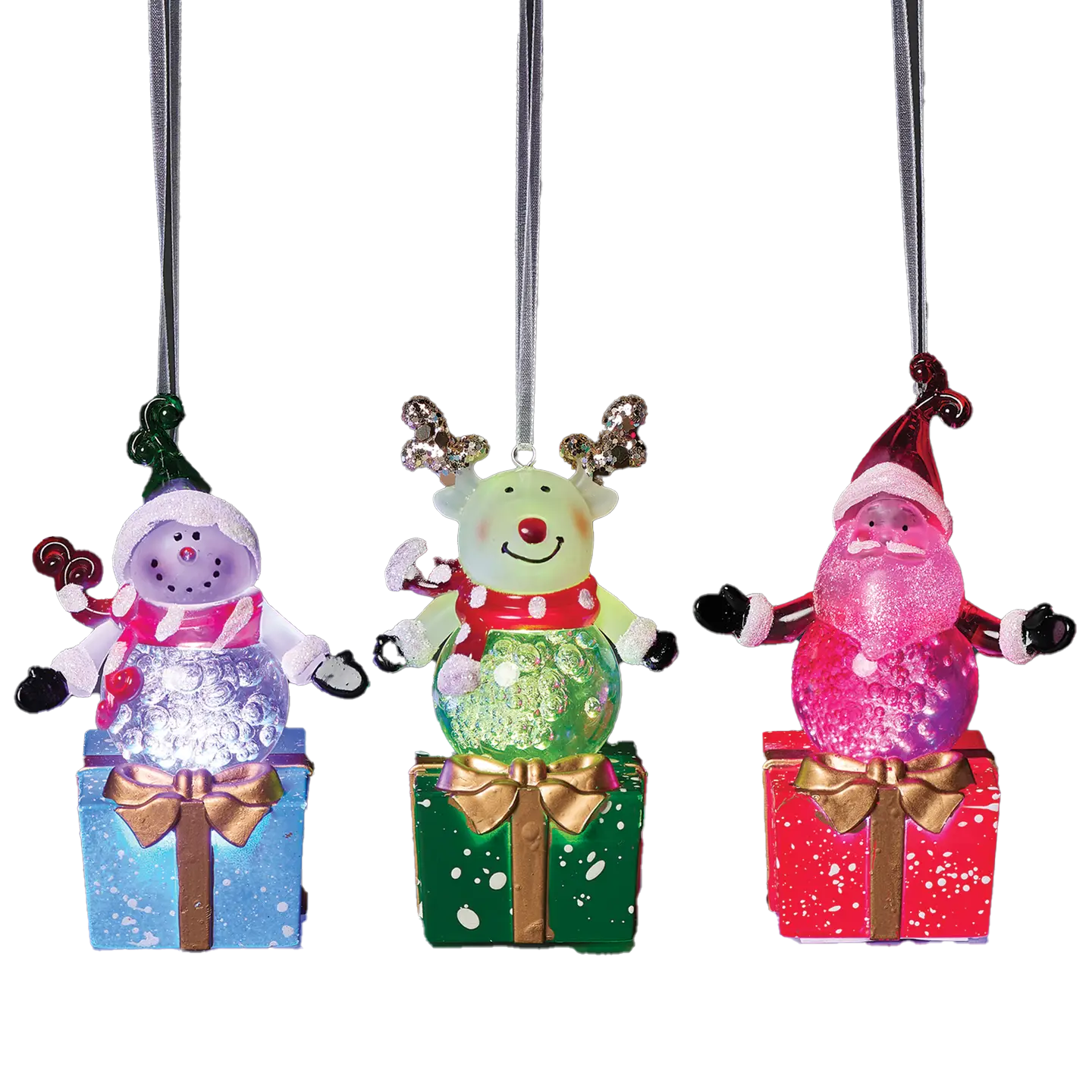 その他  Christmas Present Ornament Lighted Present Ornament - 4.
