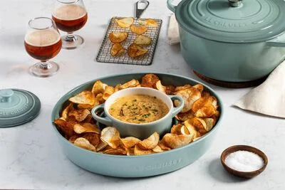 Le Creuset Signature Oval Chip & Dip Platter – Sea Salt