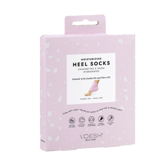 Voesh Footcare – Moisturizing Heel Socks – Pink