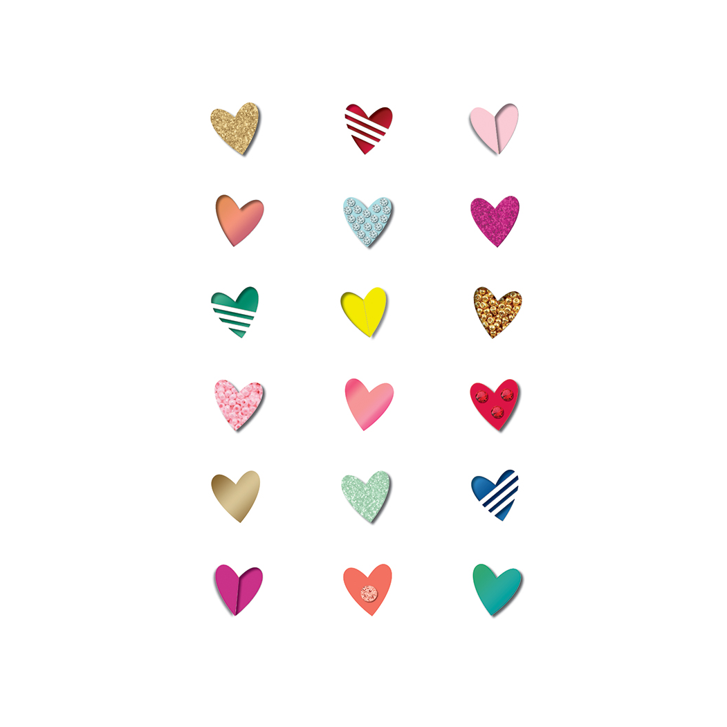 Design Design Handcrafted Valentines Card – Elaborate Hearts – 1 Card & 1 Envelope