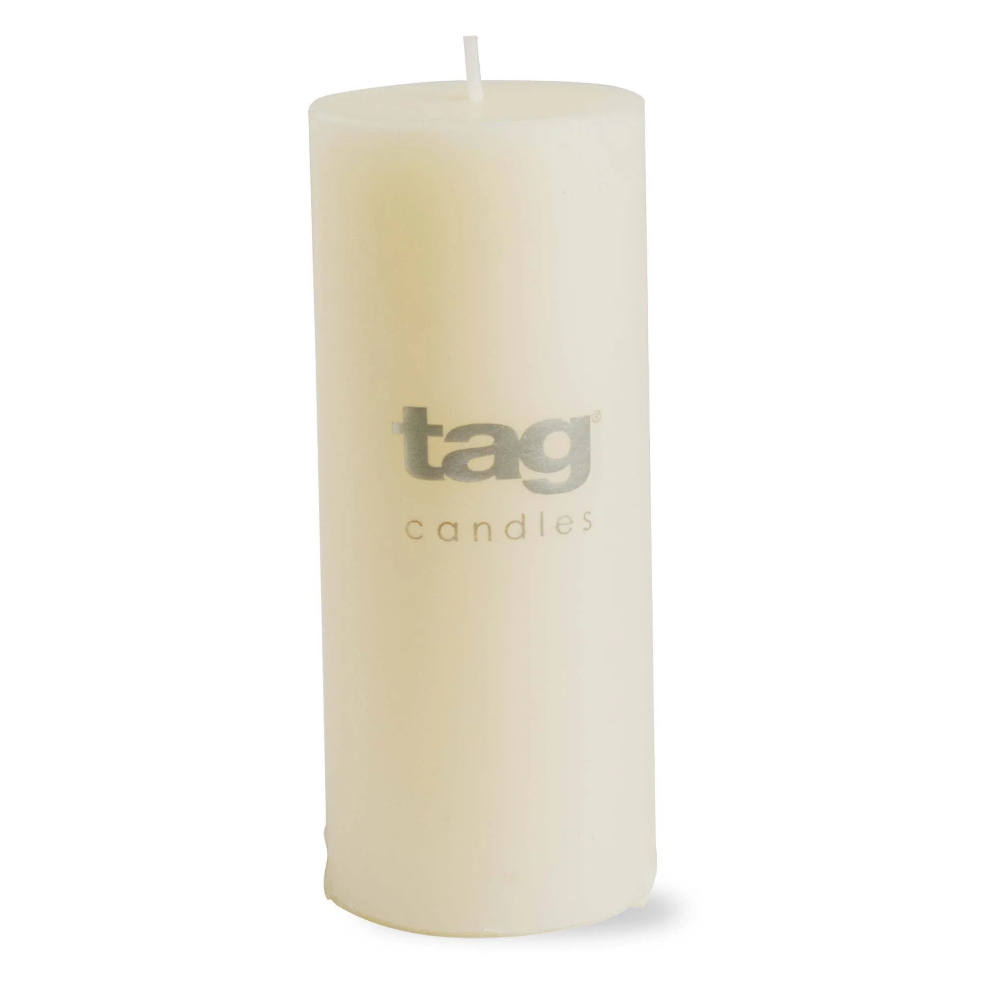 Tag Pillar Candle – 2x5 – Ivory