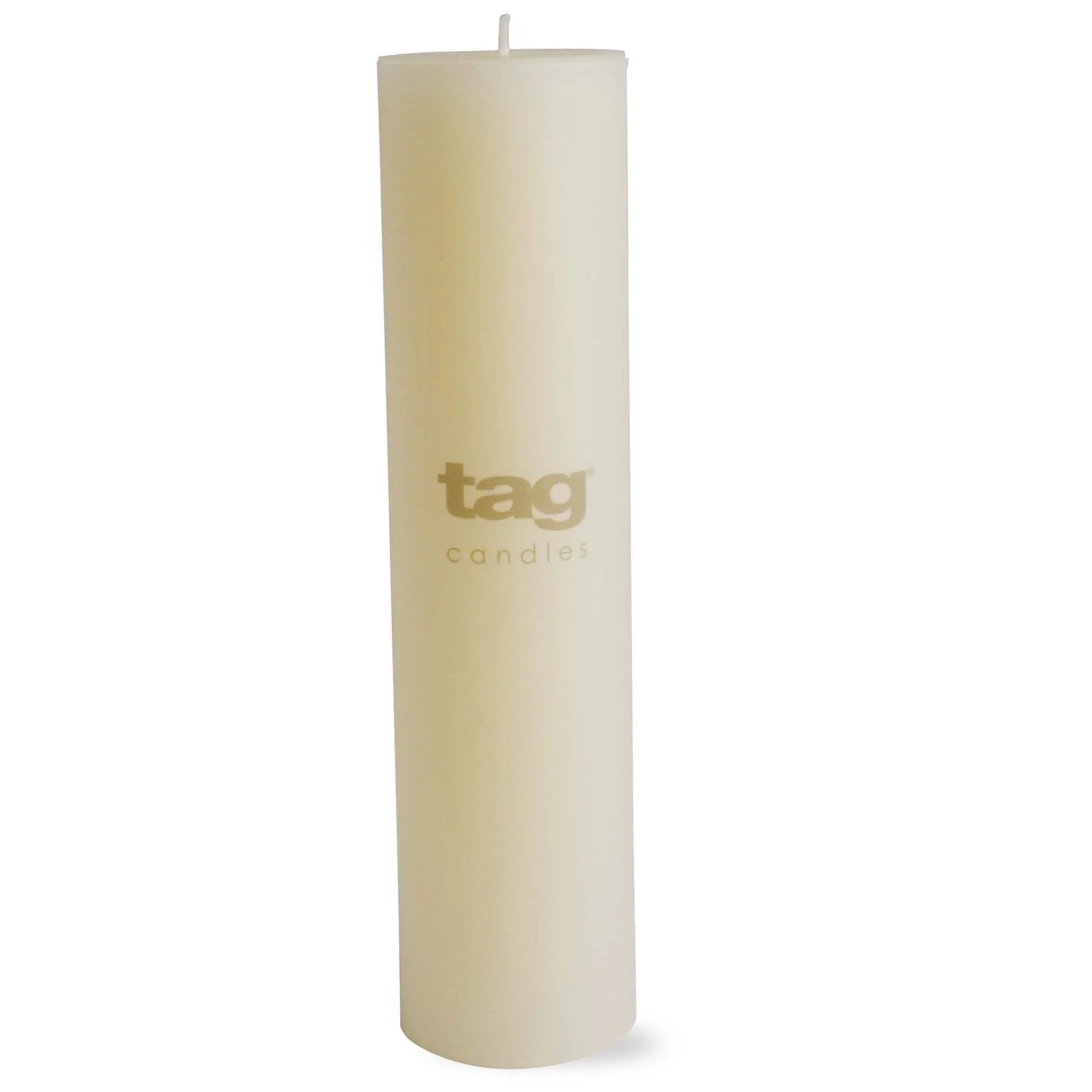 Tag Pillar Candle – 2x8 – Ivory