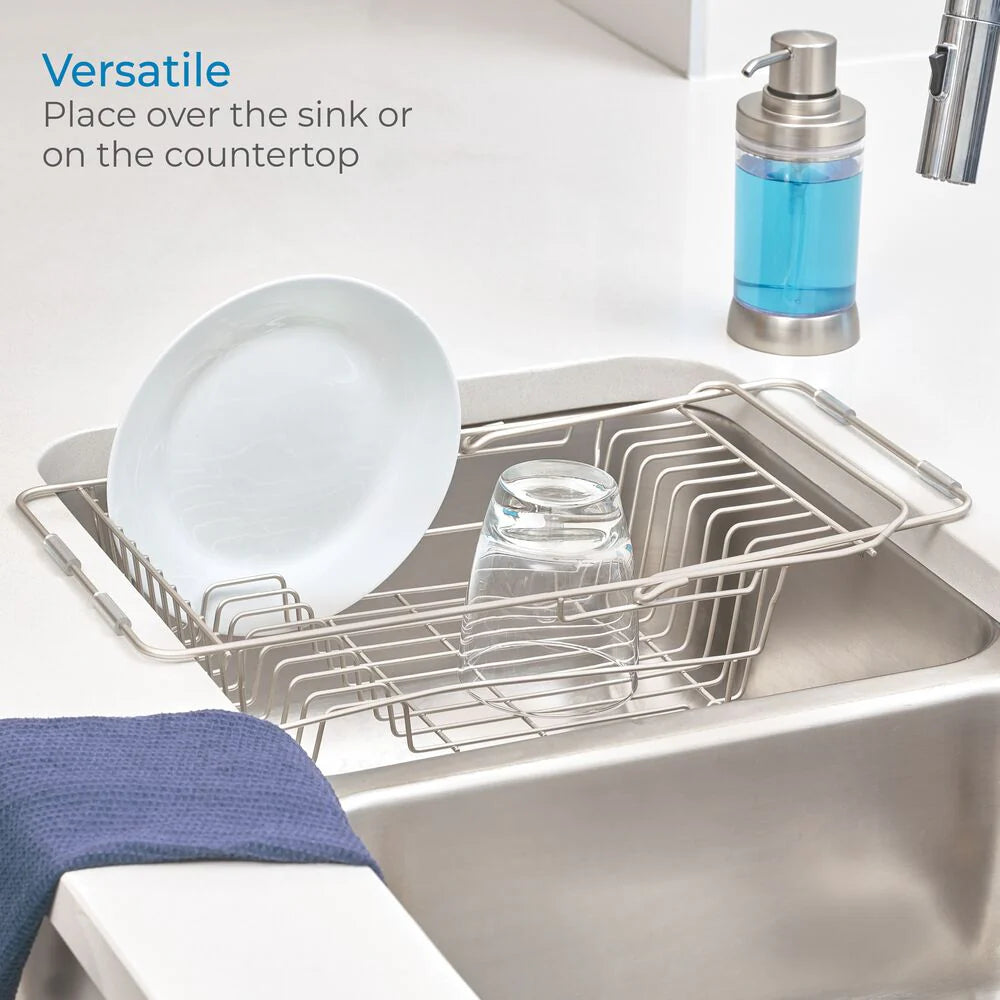iDesign Classico Over Sink Dish Drainer – Satin