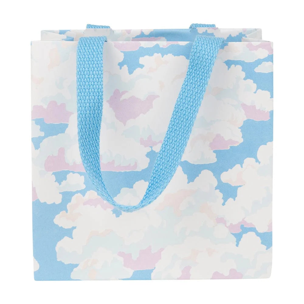 Caspari Blue Skies Small Square Gift Bag