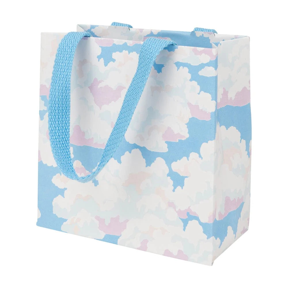 Caspari Blue Skies Small Square Gift Bag