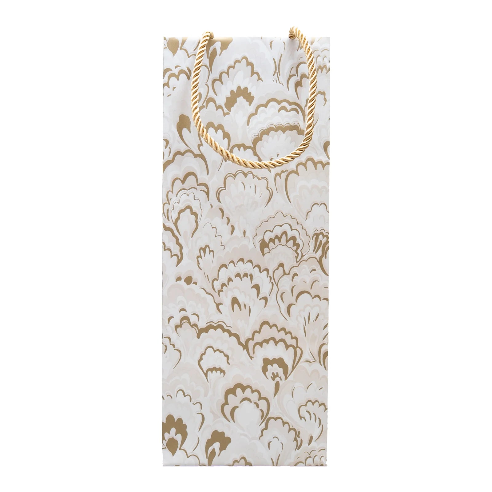 Caspari Marbled Ceramica Silver & Gold Wine Bottle Gift Bag