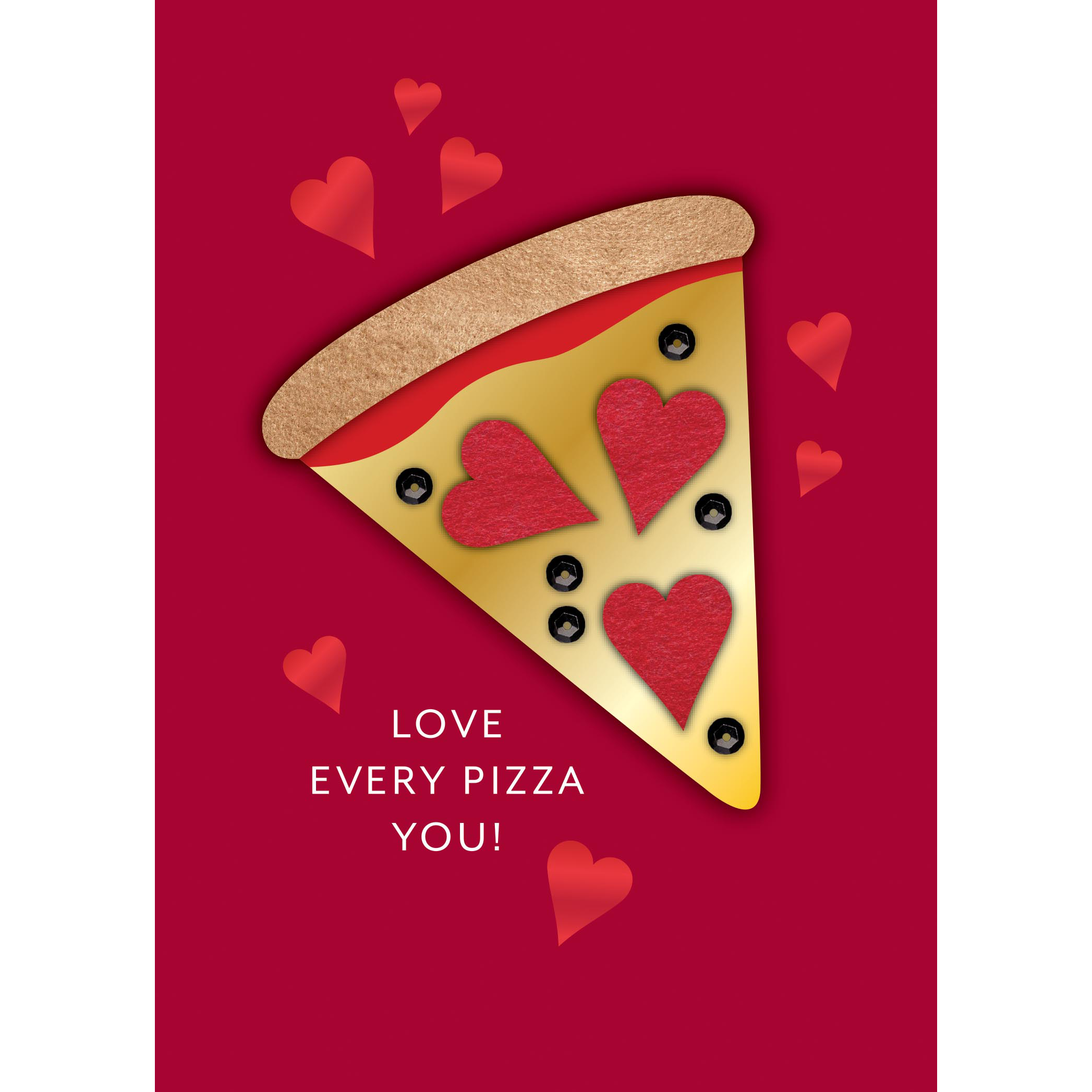 Design Design Handcrafted Valentines Card – There's No Topping – 1 Card & 1 Envelope