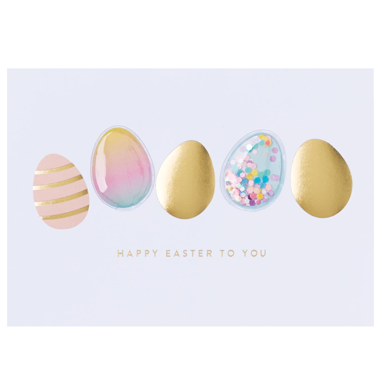 Design Design Handcrafted Easter Card – Embellished Eggs – 1 Card & 1 Envelope