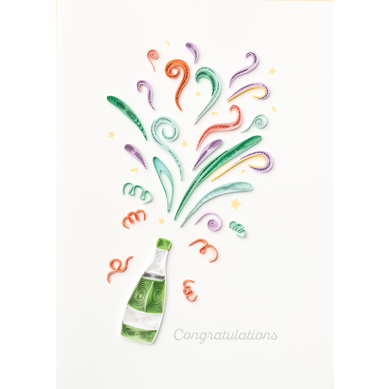 Design Design Handcrafted Card – Sparkling Celebration Wishes – 1 Card & 1 Envelope