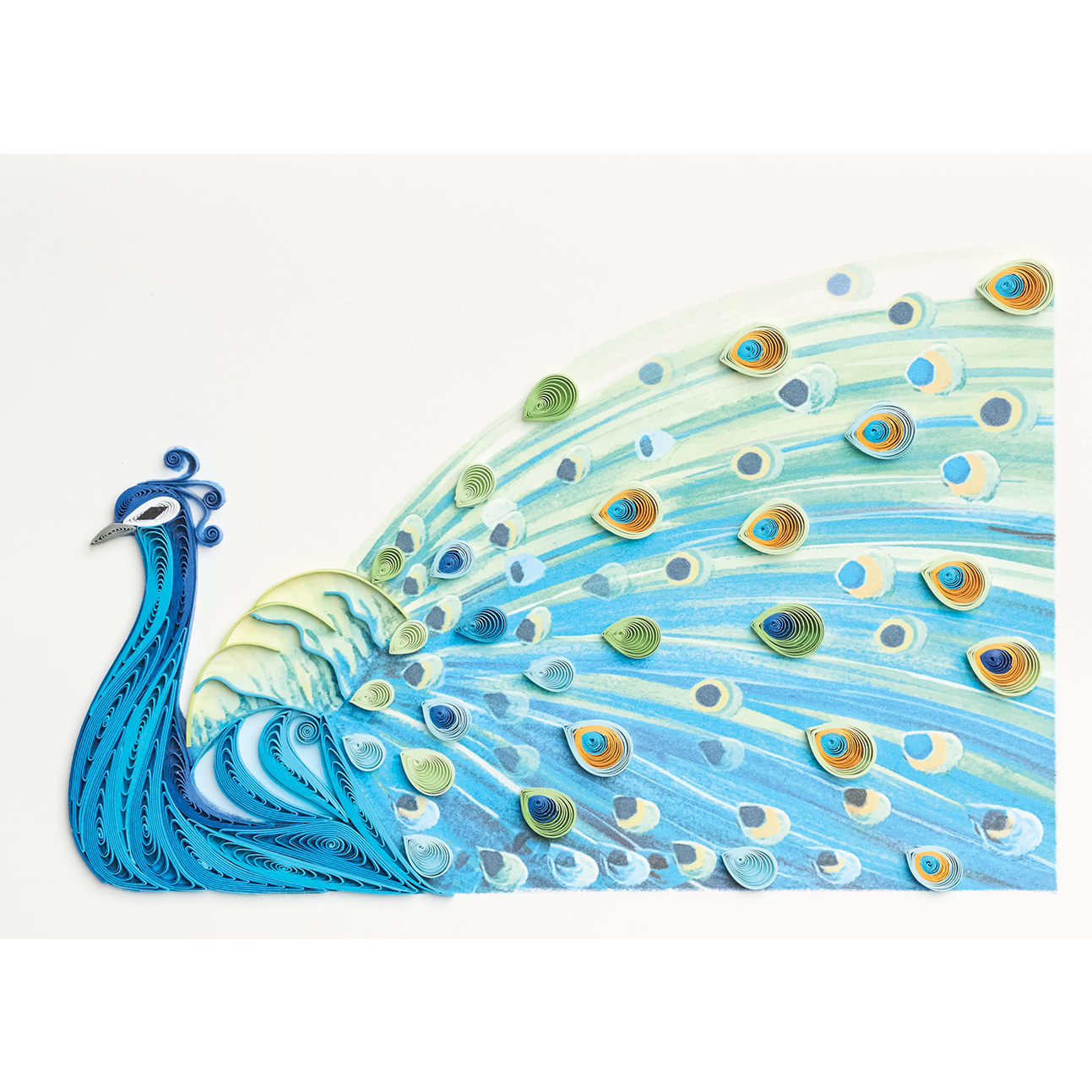 Design Design Handcrafted Card – Majestic Peacock – 1 Card & 1 Envelope