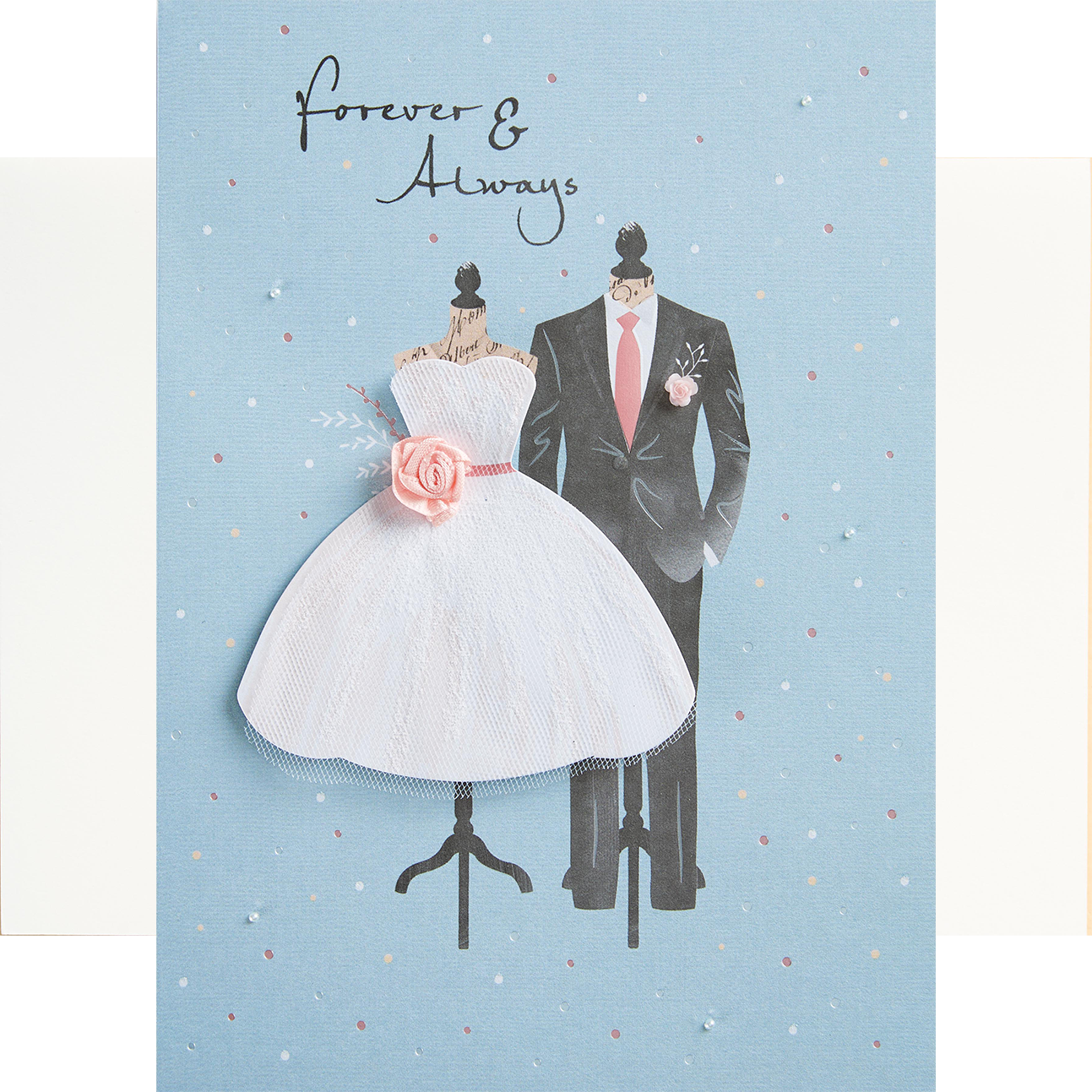 Design Design Handcrafted Wedding Card – Bride & Groom – 1 Card & 1 Envelope