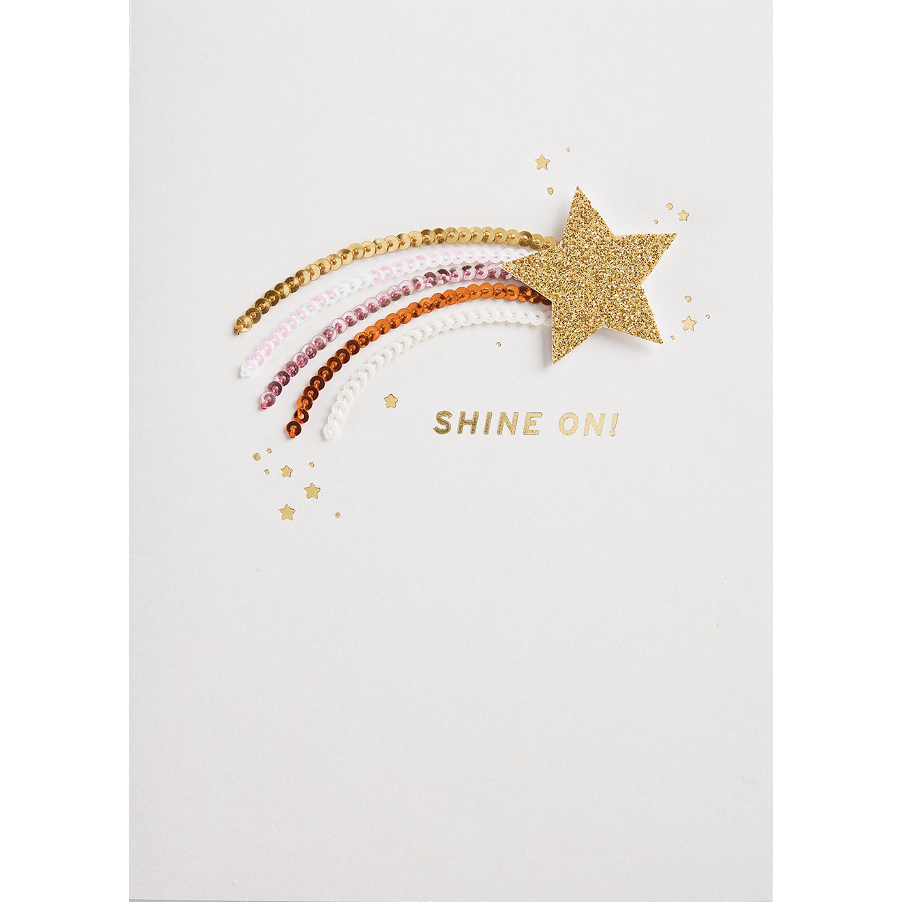 Design Design Handcrafted Card – Sequin Shooting Star – 1 Card & 1 Envelope