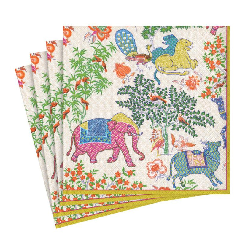 Caspari Le Jardin De Mysore Paper Cocktail Napkins - 20pk