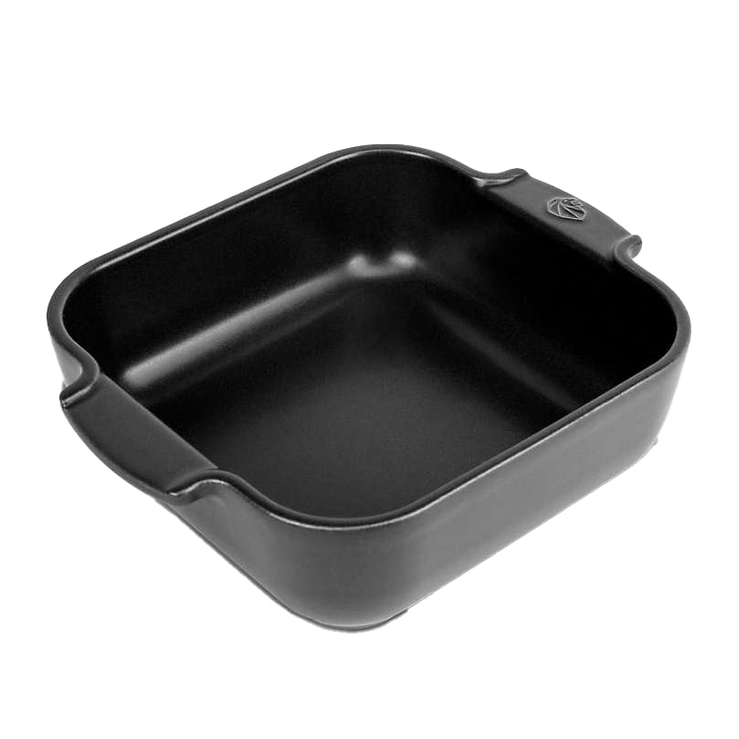 Peugeot Appolia Square Ceramic Casserole Baking Dish – 11" – Satin Black
