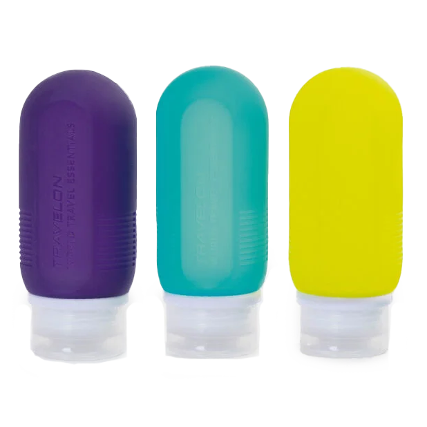 Travelon World Travel Essentials 3-1-1 Compliant Leakproof 3 oz. Travel Tubes – Set of 3