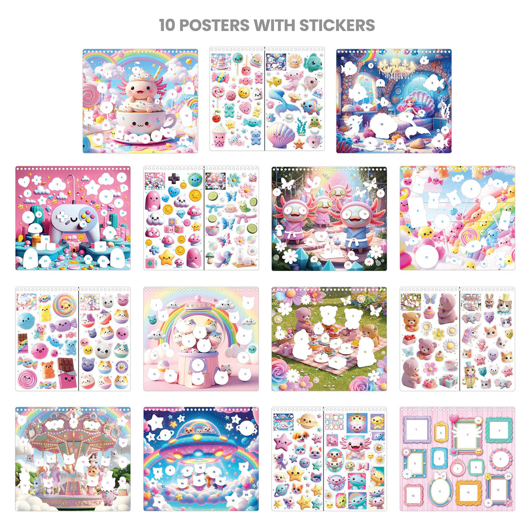 Fashion Angels Chill-Axolotl Coloring & Collage Activity Portfolio