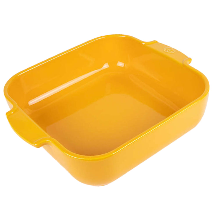 Peugeot Appolia Square Ceramic Casserole Baking Dish – 14" – Yellow Saffron