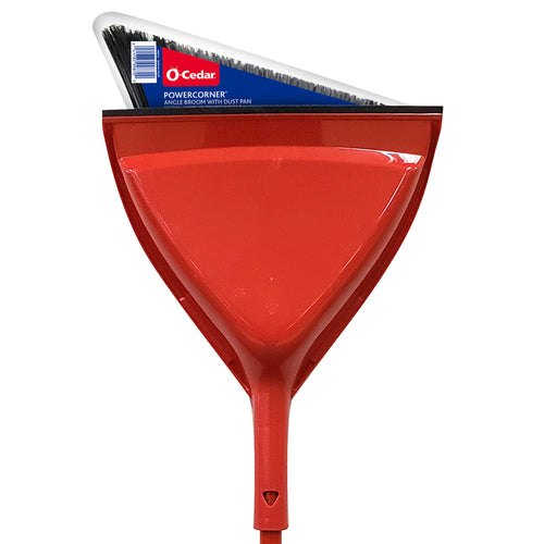 O-Cedar PowerCorner Angle Broom with Dust Pan – 12 in Sweep Face – 55" - LOCAL UPPER EAST SIDE DELIVERY ONLY