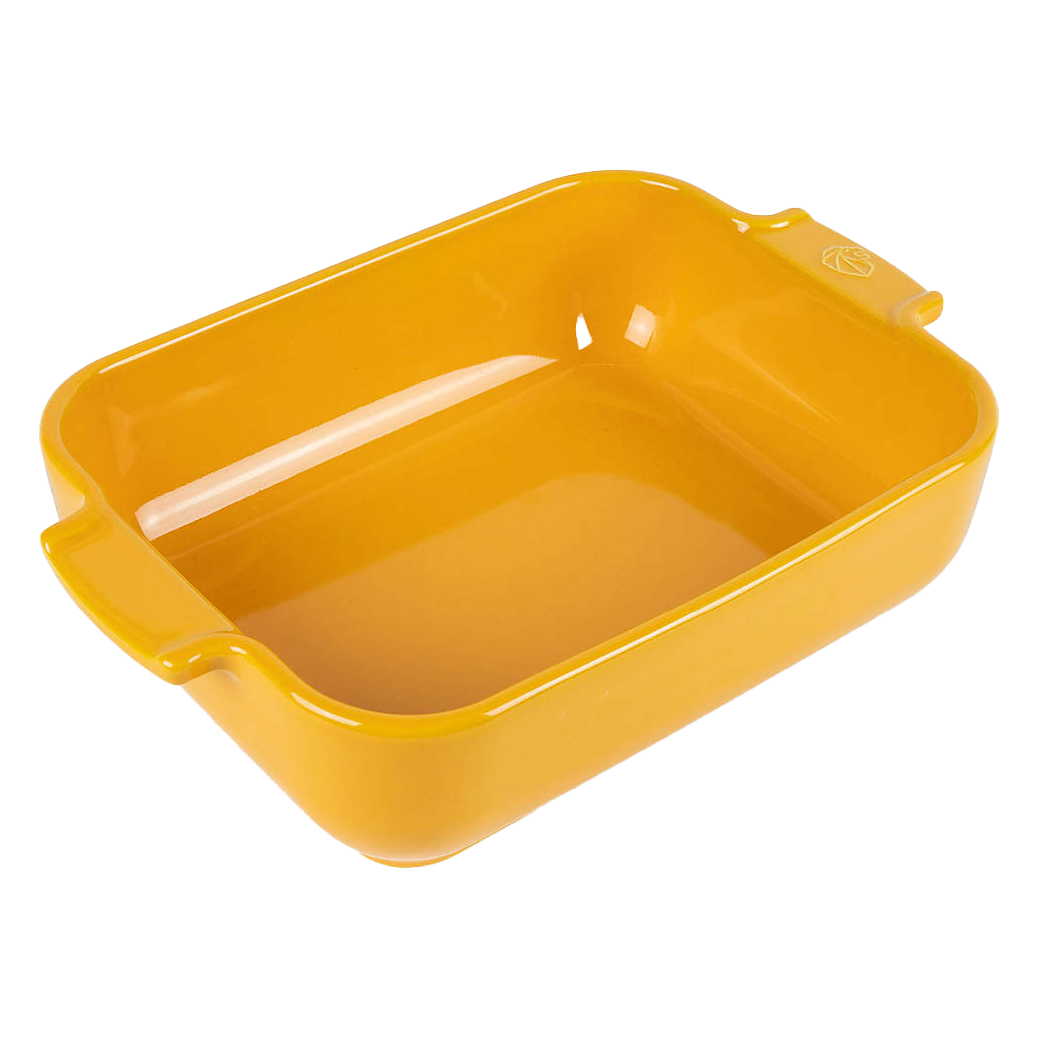 Peugeot Appolia Rectangular Ceramic Casserole Baking Dish – 16" – Yellow Saffron