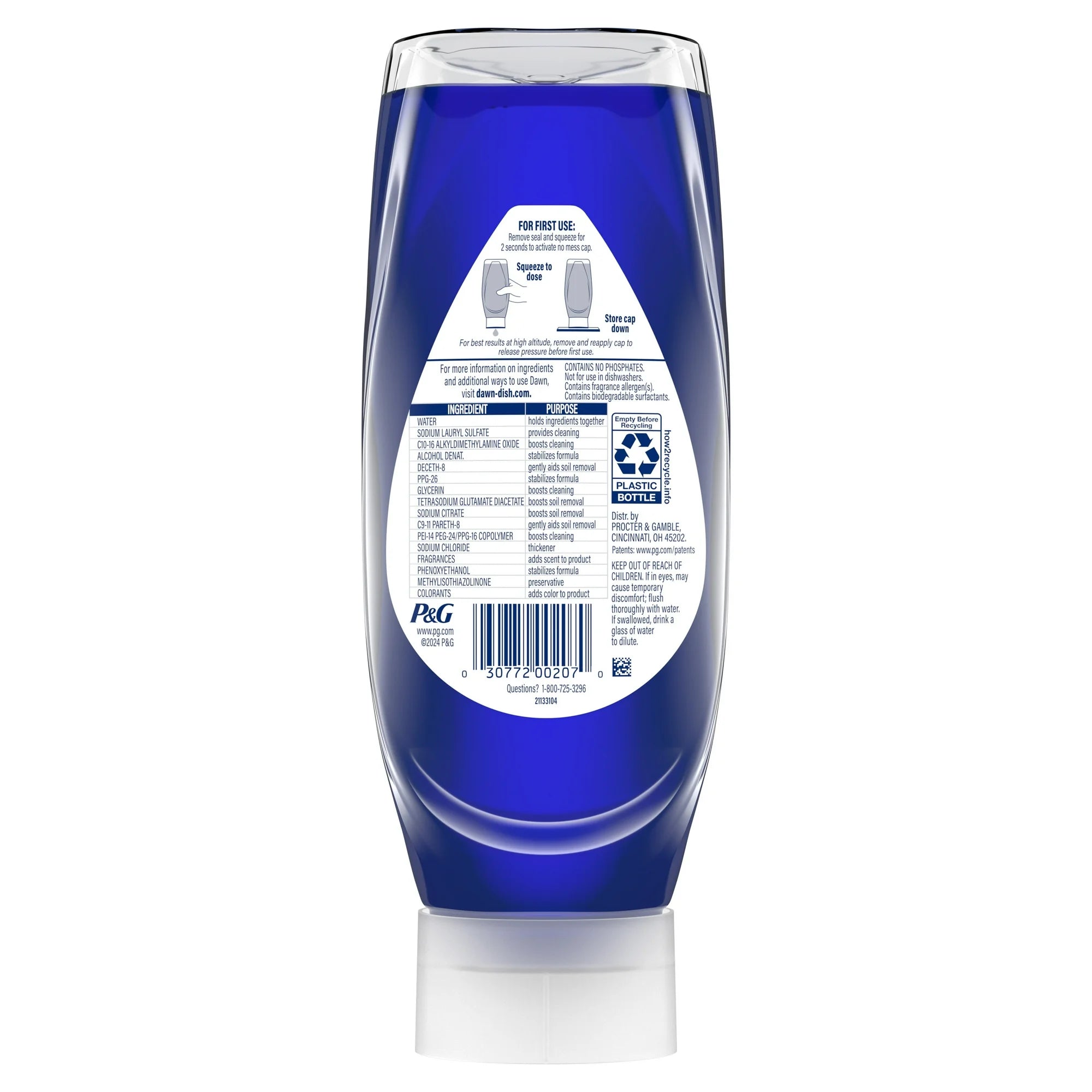 Dawn EZ-Squeeze Dish Soap Liquid – Fresh Rain – 18oz