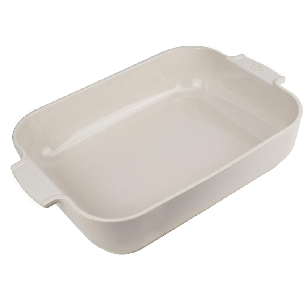 Peugeot Appolia Rectangular Ceramic Casserole Baking Dish – 16" – Ecru