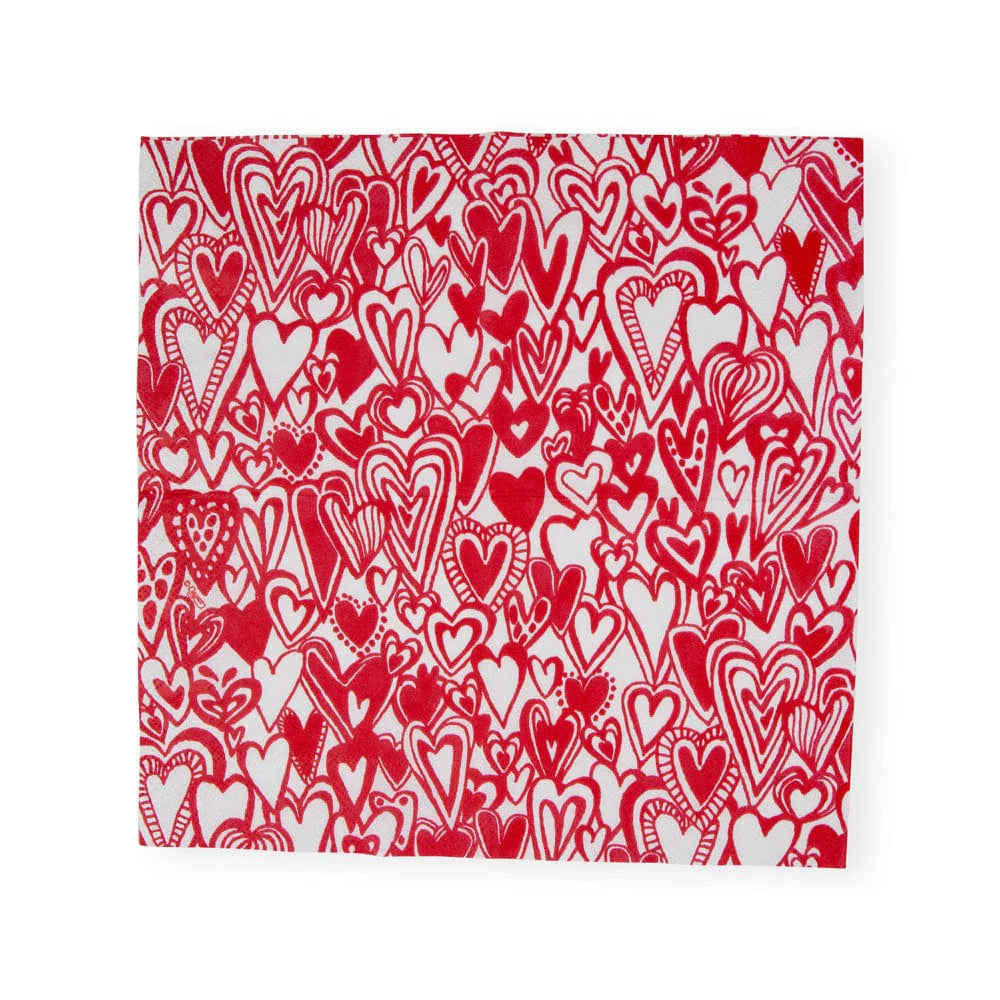 Caspari Groovy Love Paper Cocktail Napkins – 20pk