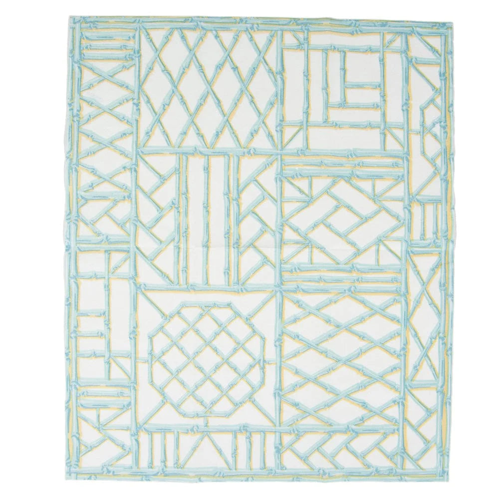 Caspari Bamboo Screen Paper Linen Guest Towel Napkins – 12pk