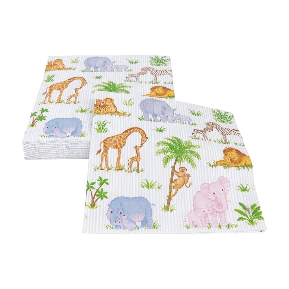 Caspari Paper Lunch Napkins - Safari Baby – 20pk
