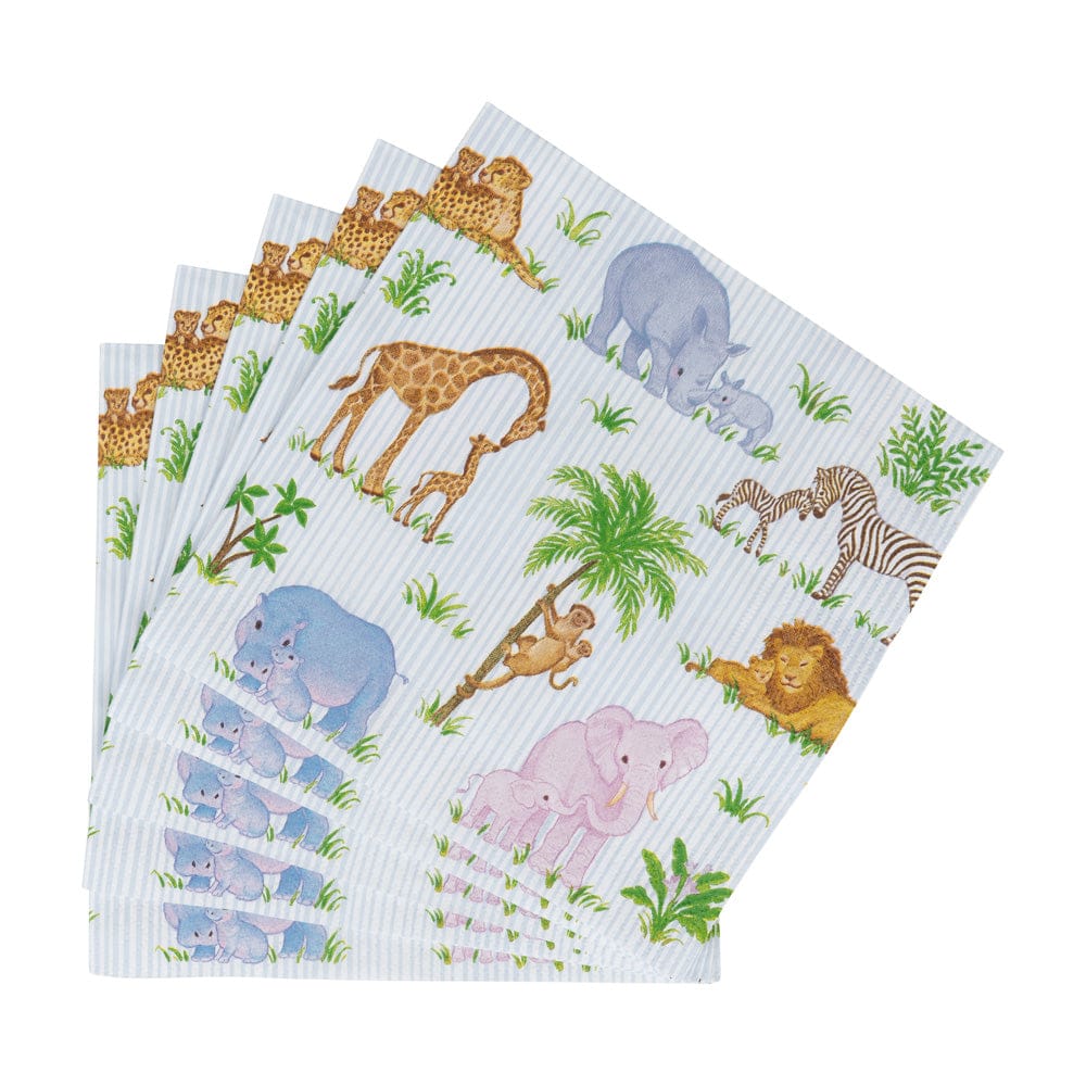 Caspari Paper Lunch Napkins - Safari Baby – 20pk