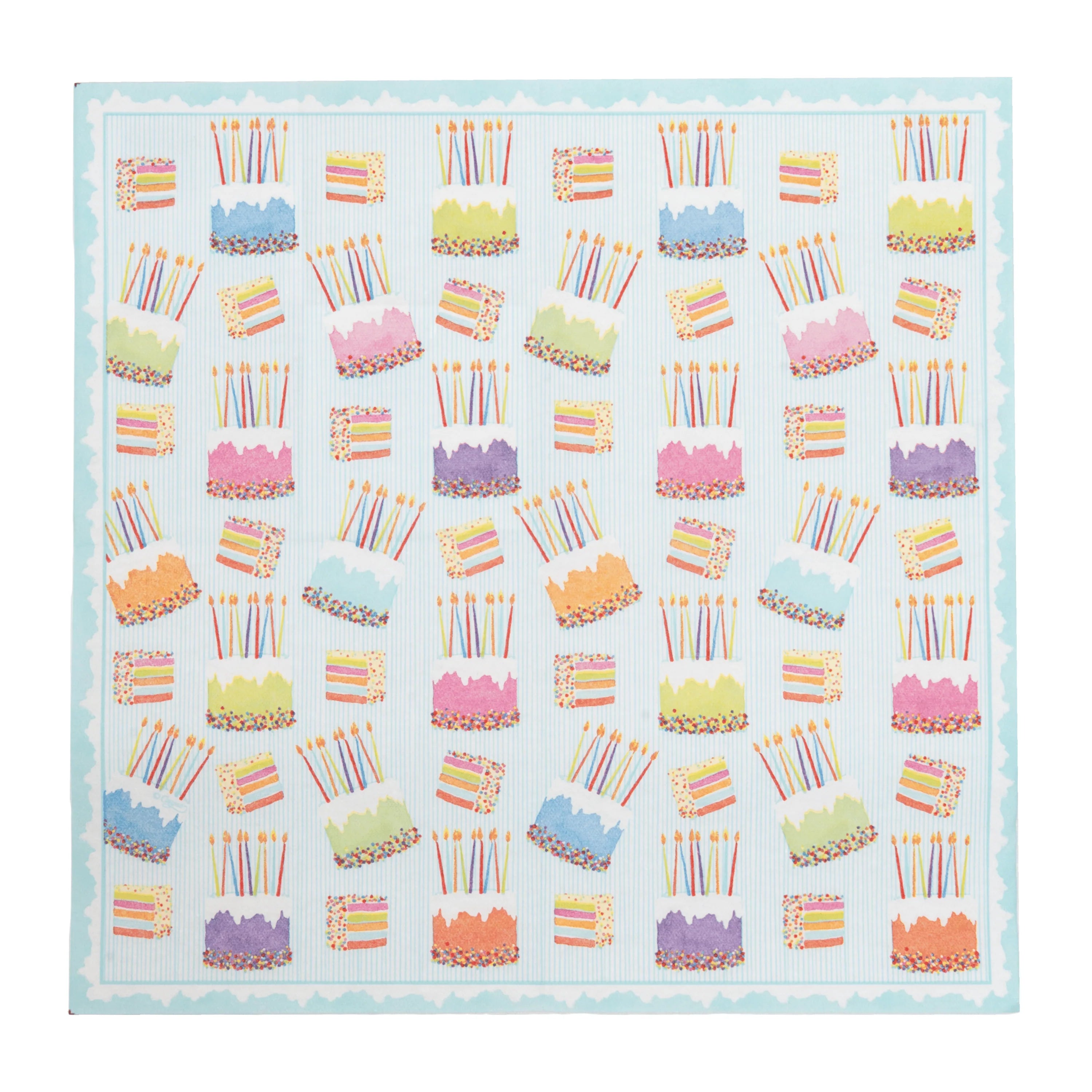 Caspari Paper Linen Lunch Napkins - Cake Frosting – 15pk