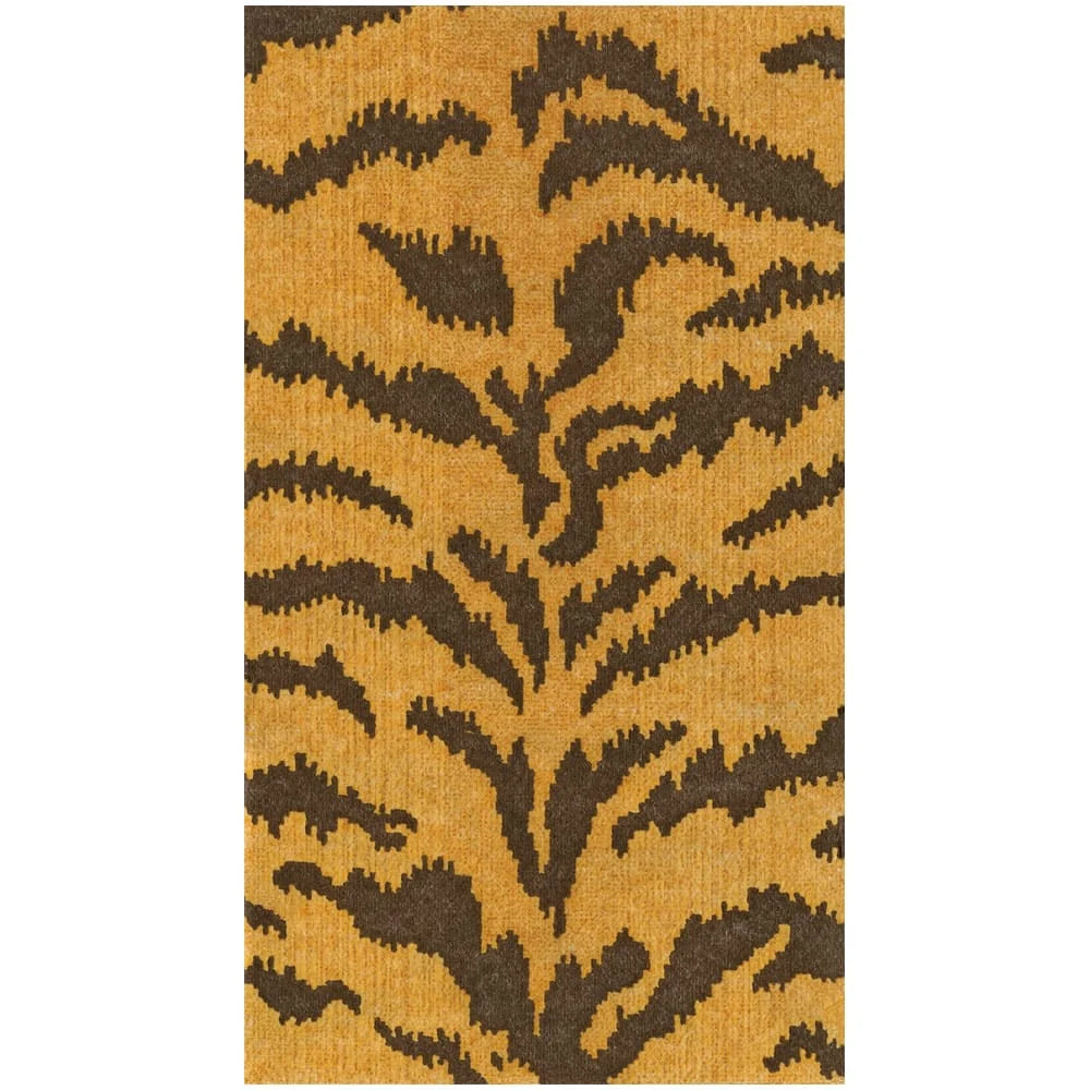 Caspari Paper Linen Guest Towel Napkins – Tigre Golden – 12pk
