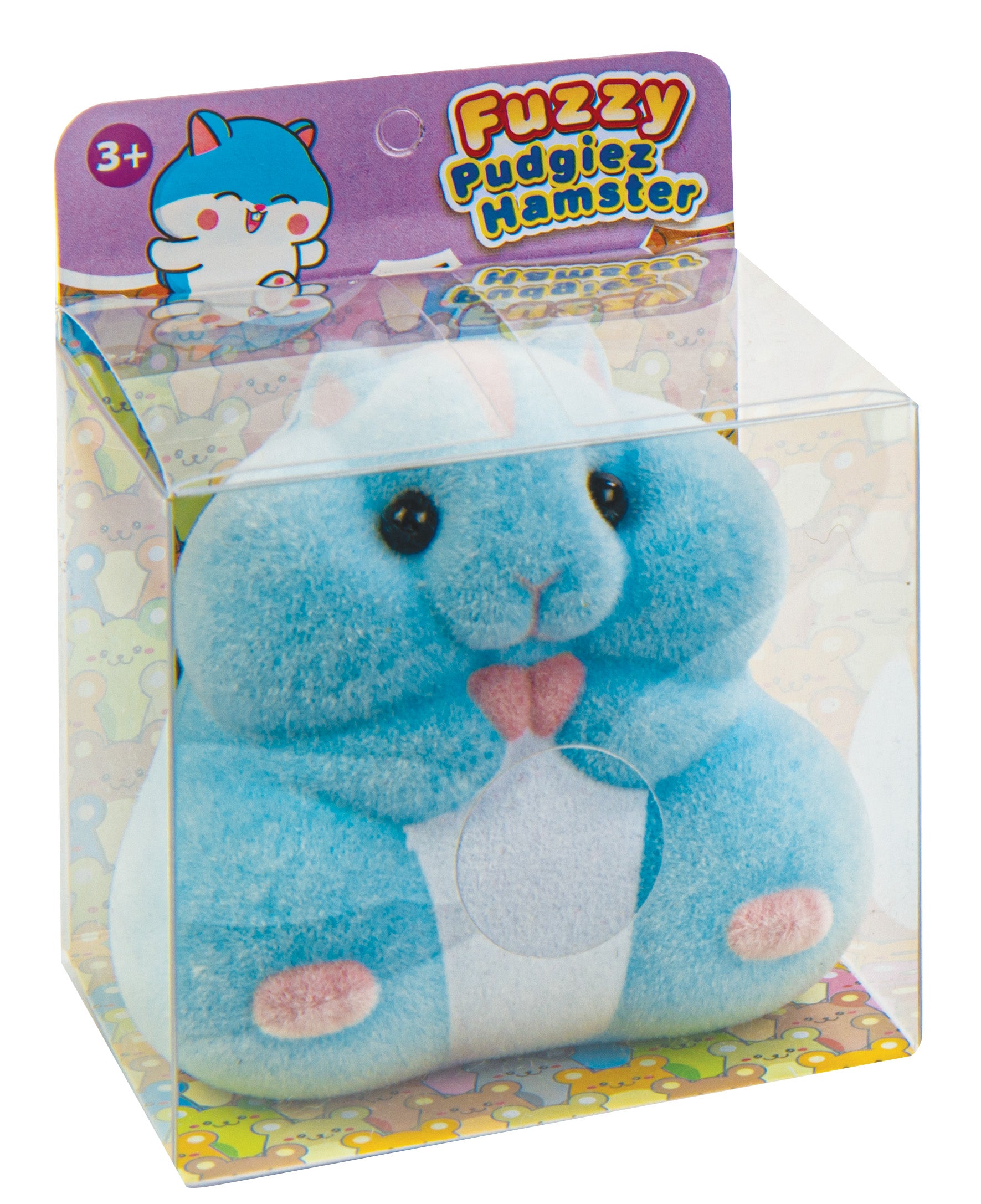 Fuzzy Pudgiez Hamster Squishy Toy – Assorted Colors – Each Sold Separately