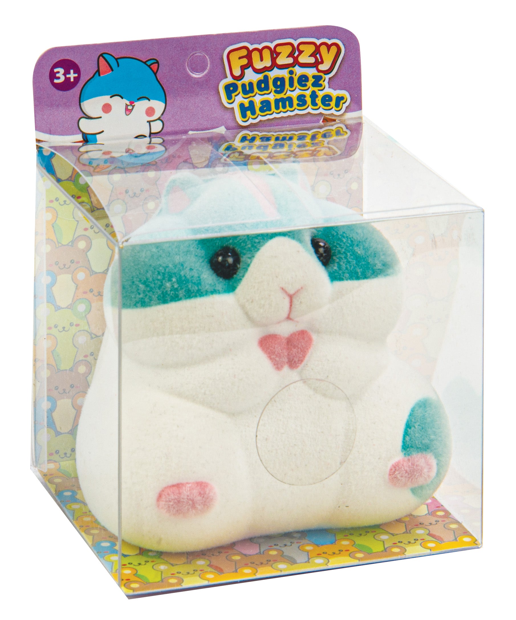 Fuzzy Pudgiez Hamster Squishy Toy – Assorted Colors – Each Sold Separately
