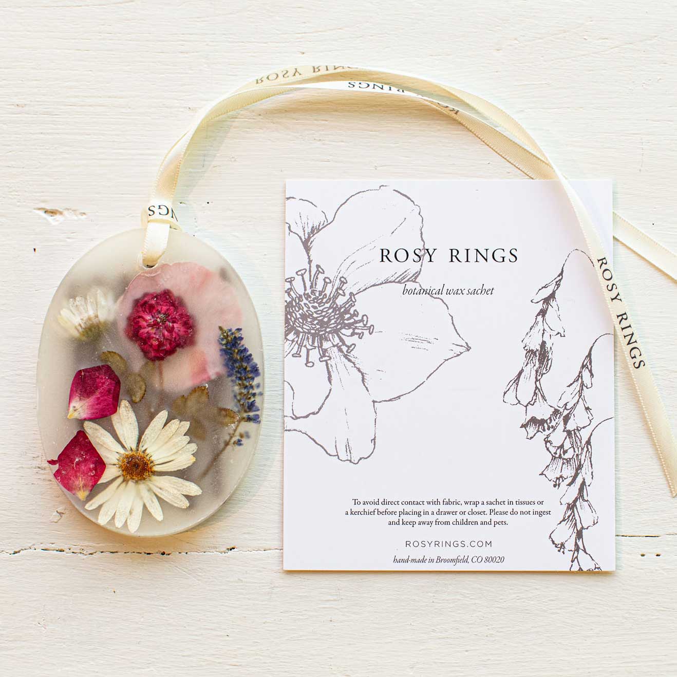 Rosie Rings Petite Sachet – Apricot Rose