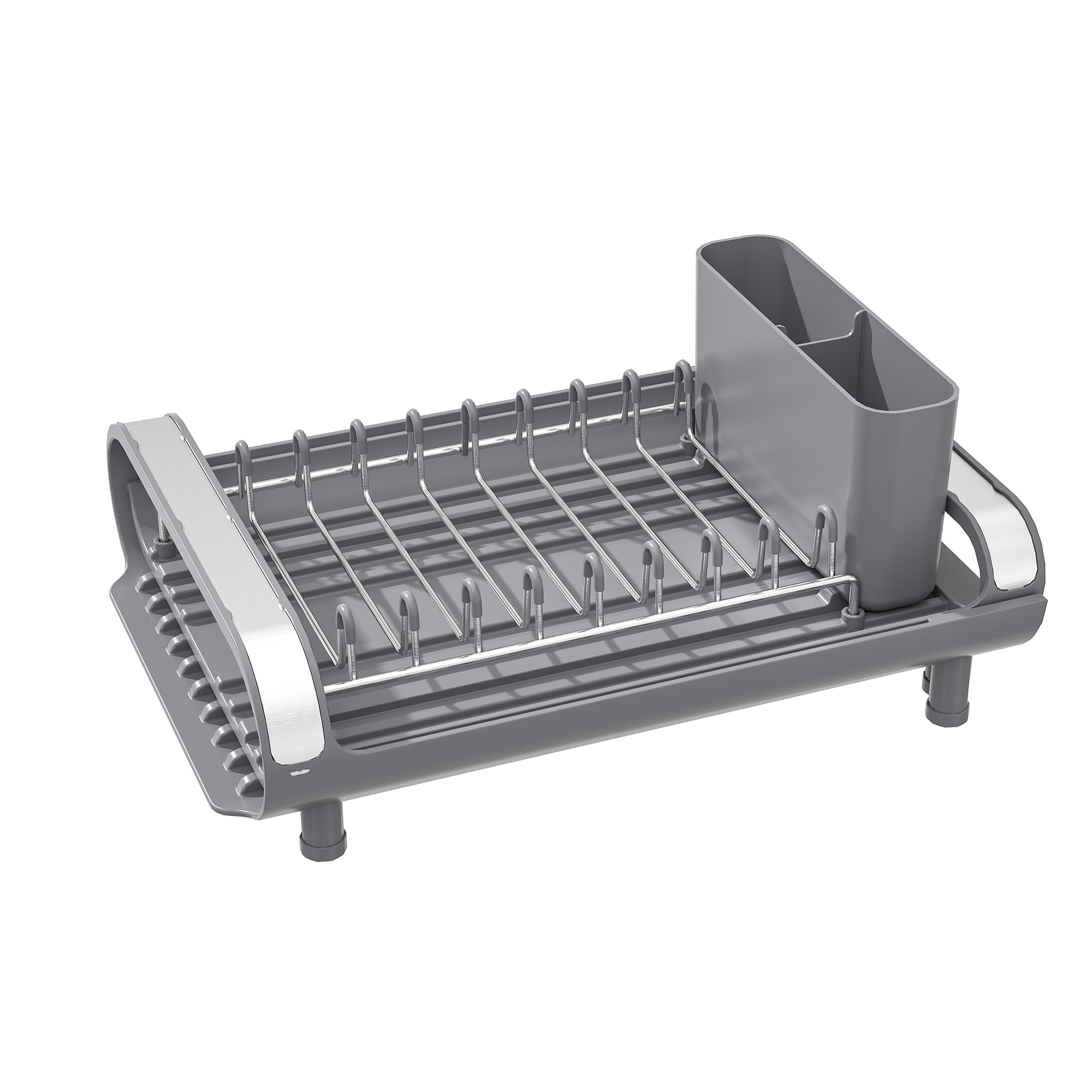 Compact Expanding Dish Rack - Grey