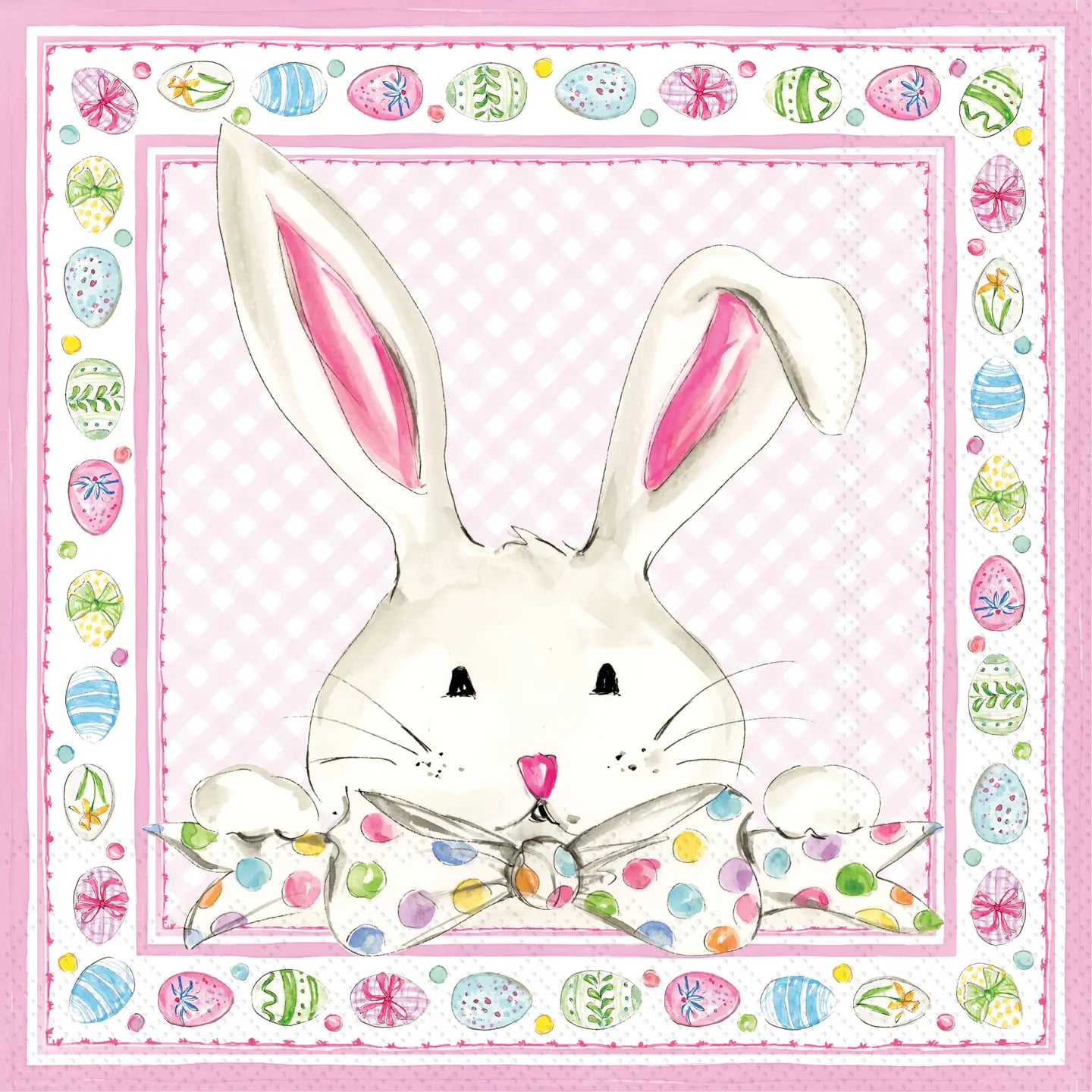 Cocktail Beverage Napkins – Easter Bunny Floral – 20pk
