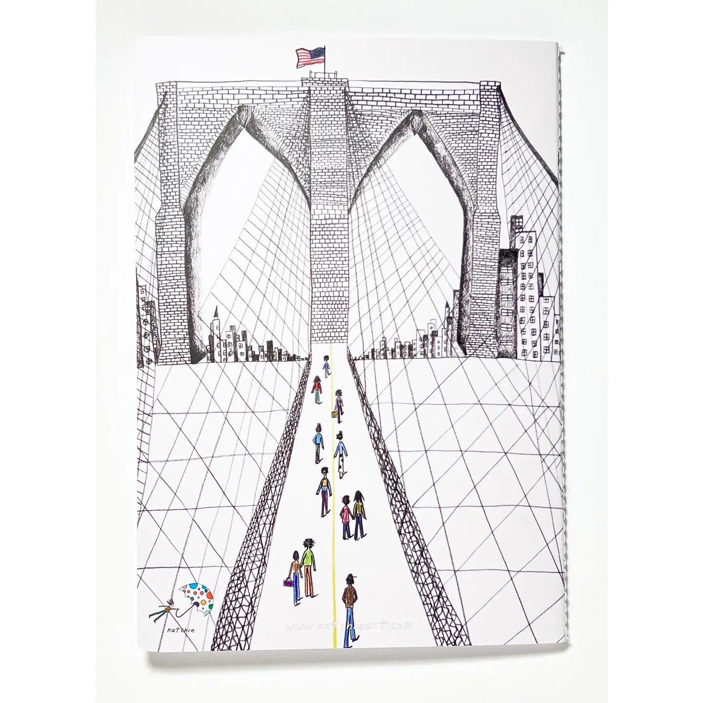 Natchie Small Notebook – Brooklyn Bridge – 3.5 x 5