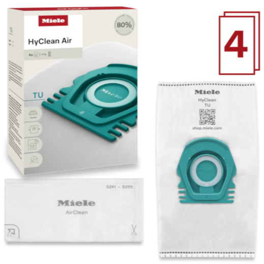 Miele TU HyClean Air Vacuum Bags for Guard L1 and Guard S1 – 4pk