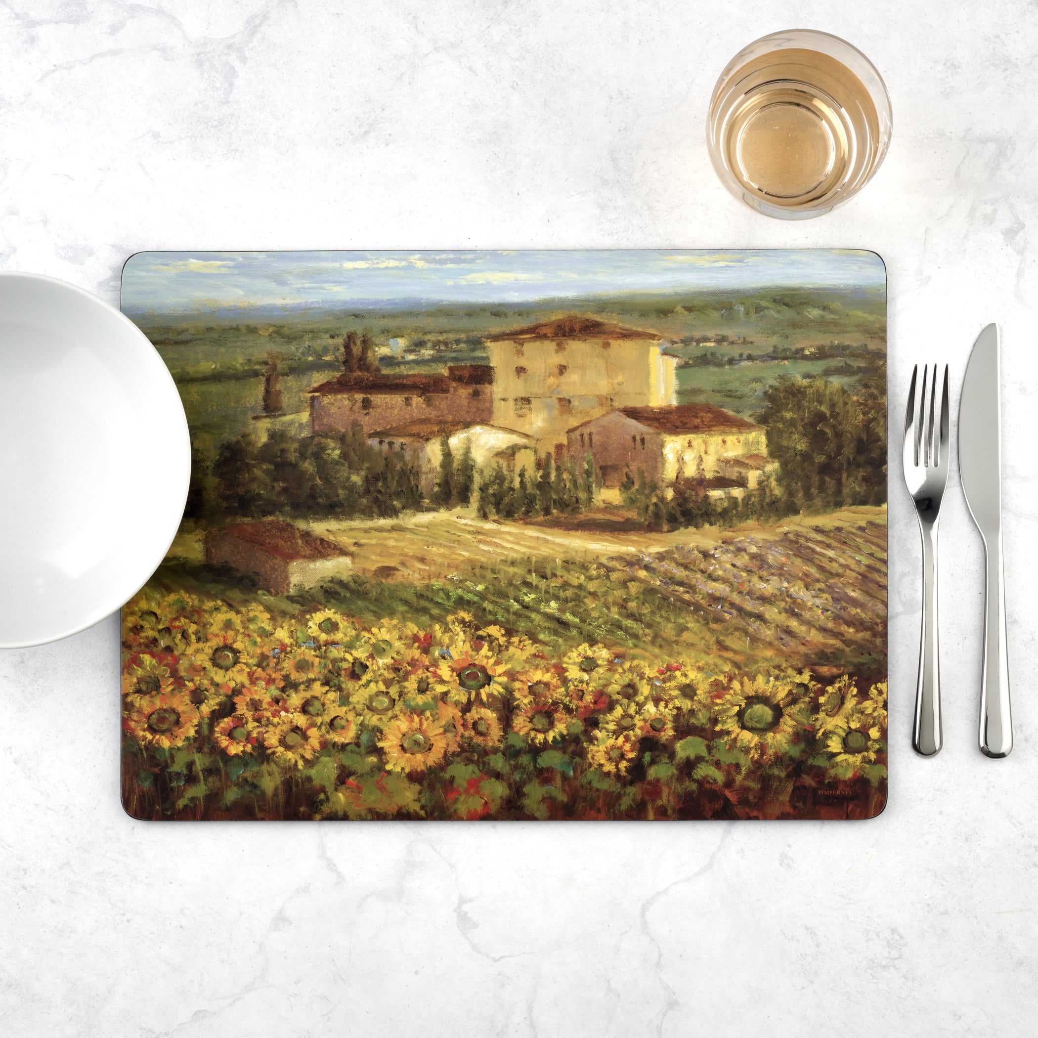 Tuscany Cork Bottom Hard Placemats – Set of 4