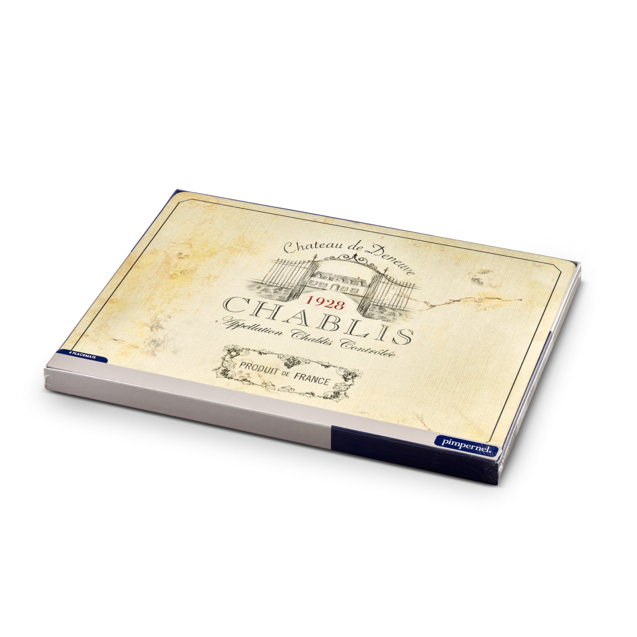 Vin de France Cork Bottom Hard Placemats – Set of 4