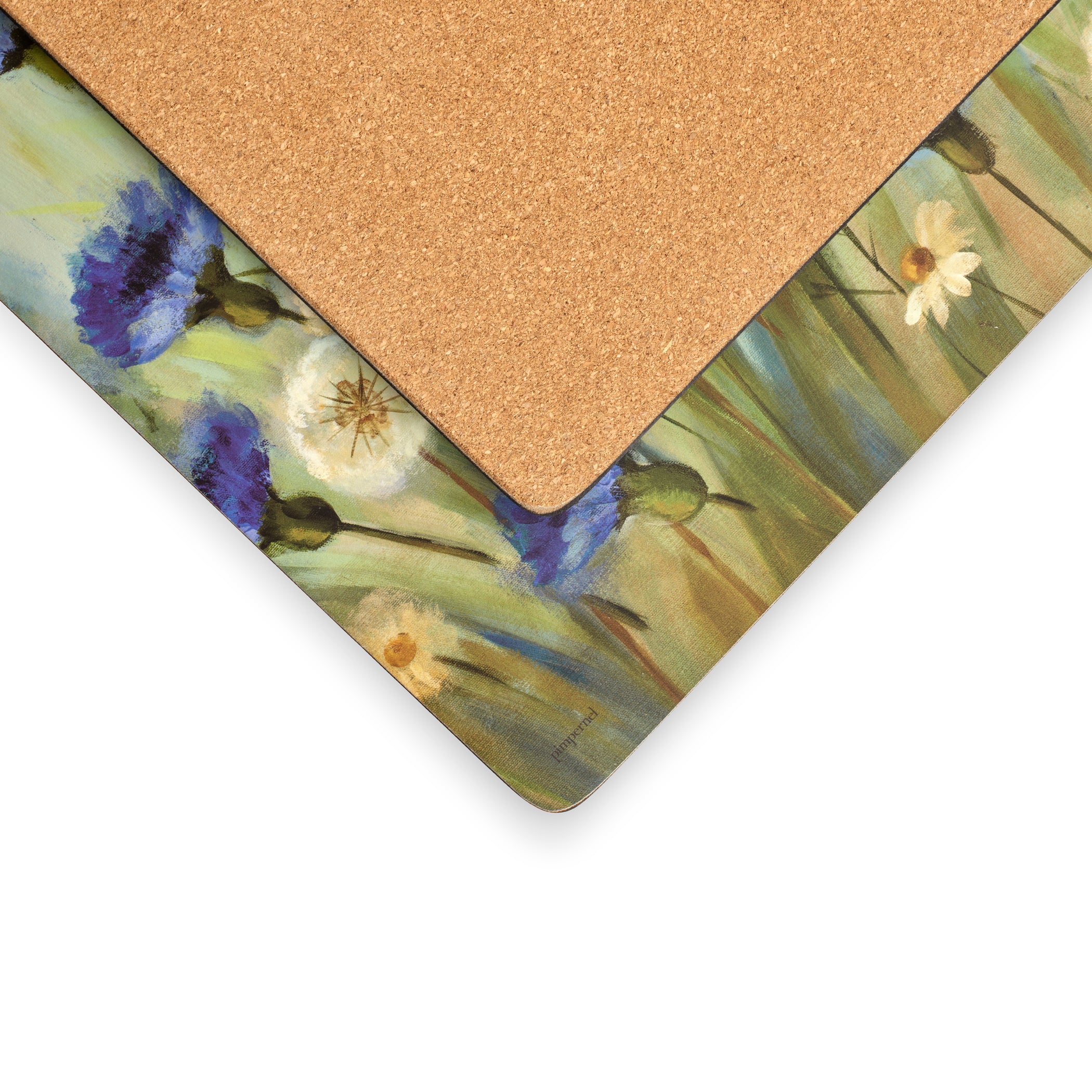 Fleurs des Champs Cork Bottom Hard Placemats – Set of 4