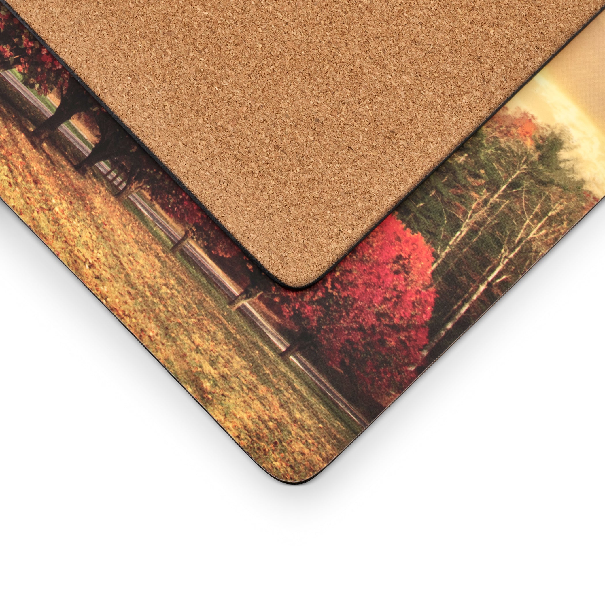 Crimson Trees Cork Bottom Hard Placemats – Set of 4
