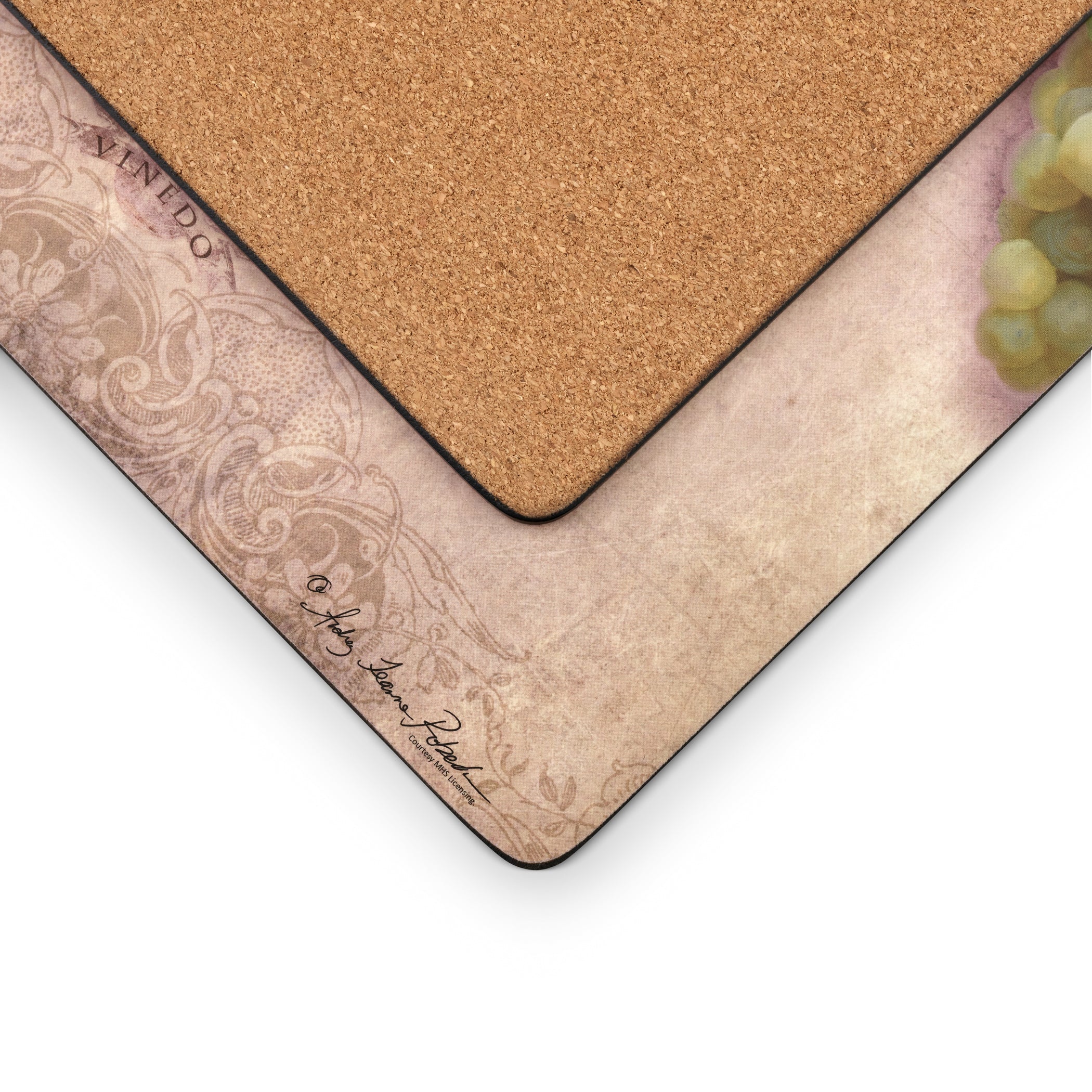 Tuscan Vineyard Cork Bottom Hard Placemats – Set of 4